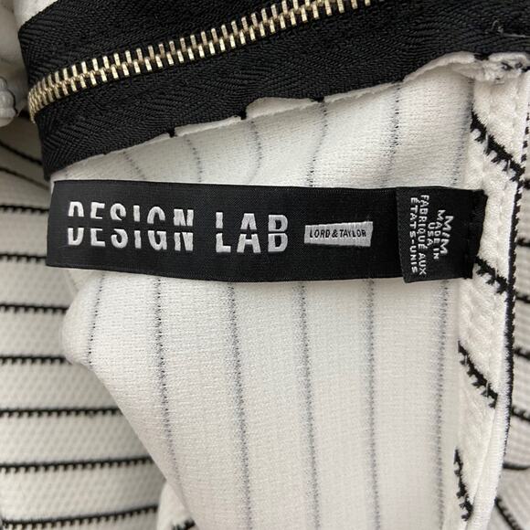 Lord & Taylor Design Lab size medium Black & White Stripe Top stretch - Picture 4 of 6